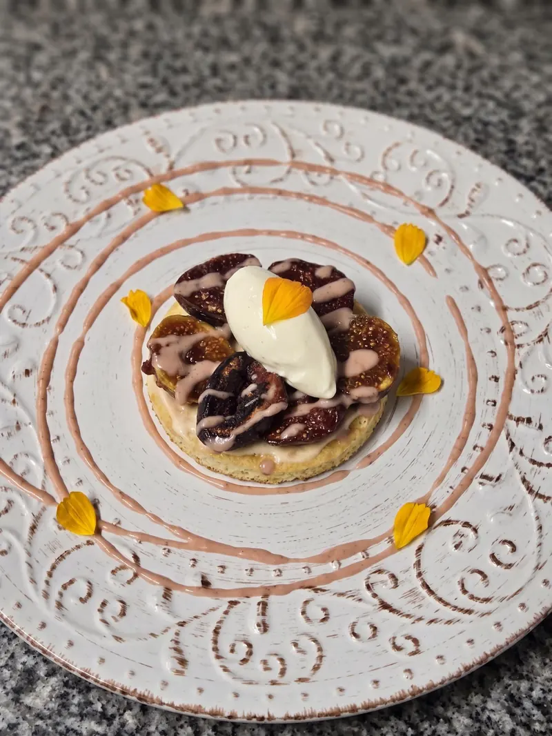 Tarte aux figues rôties et crème vanille